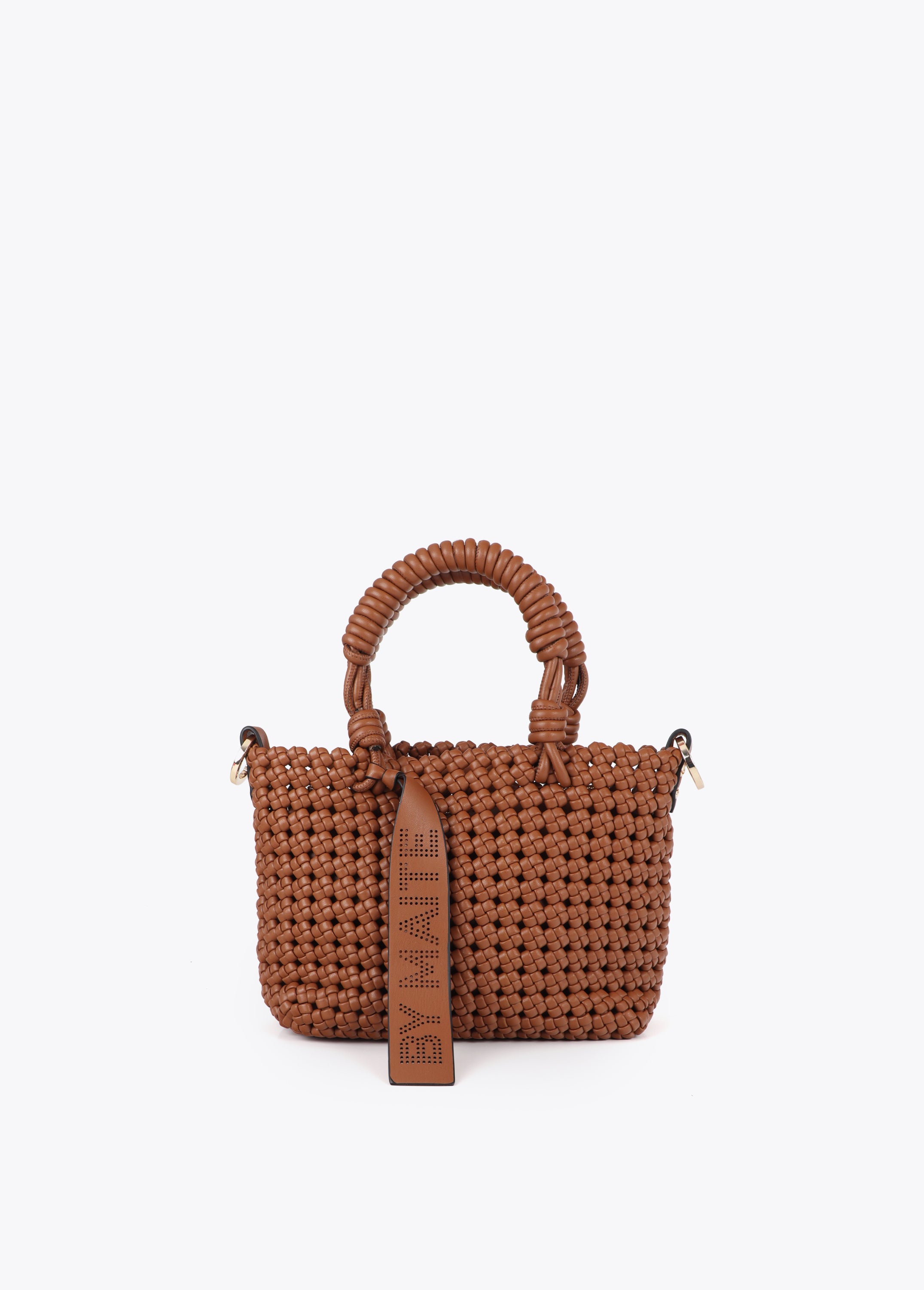 Knotted Faux Leather Crossbody Bag