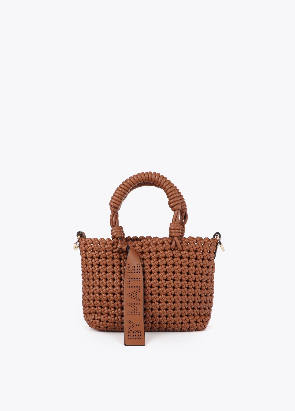Knotted Faux Leather Crossbody Bag