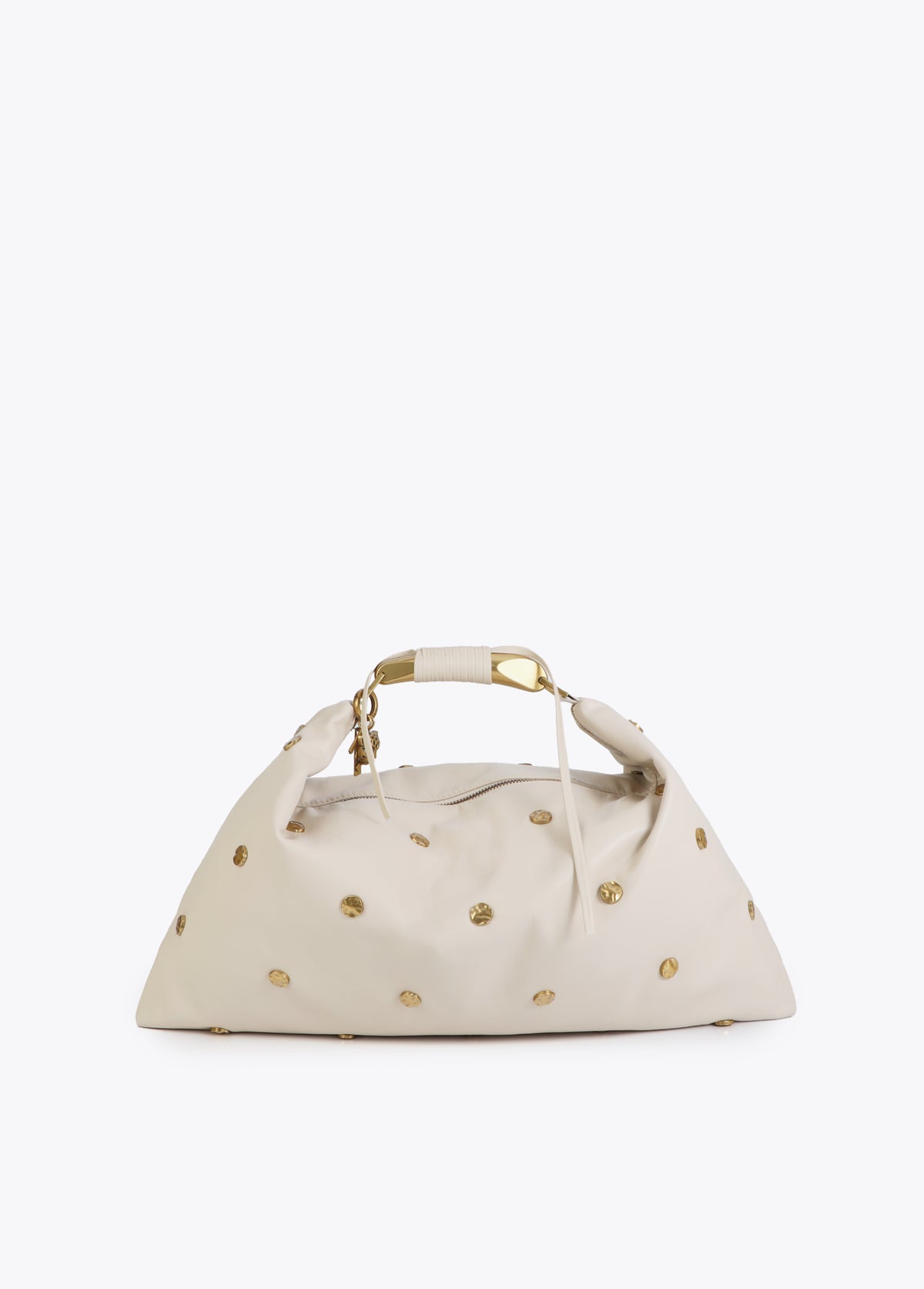 Studded Textured Hobo Bag