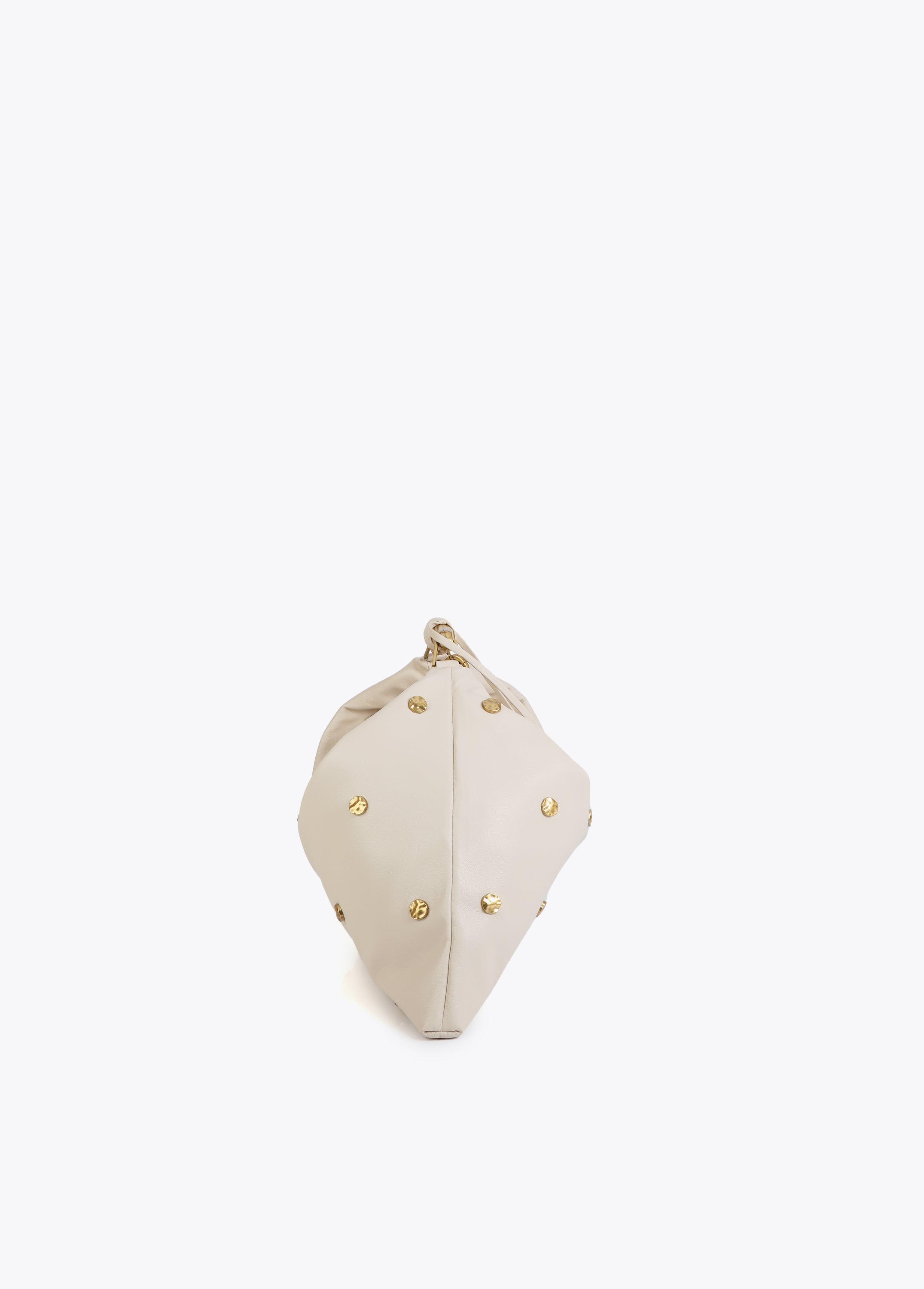 Studded Textured Hobo Bag