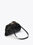 Studded Textured Hobo Bag