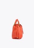 Faux Leather Round Handle Bag