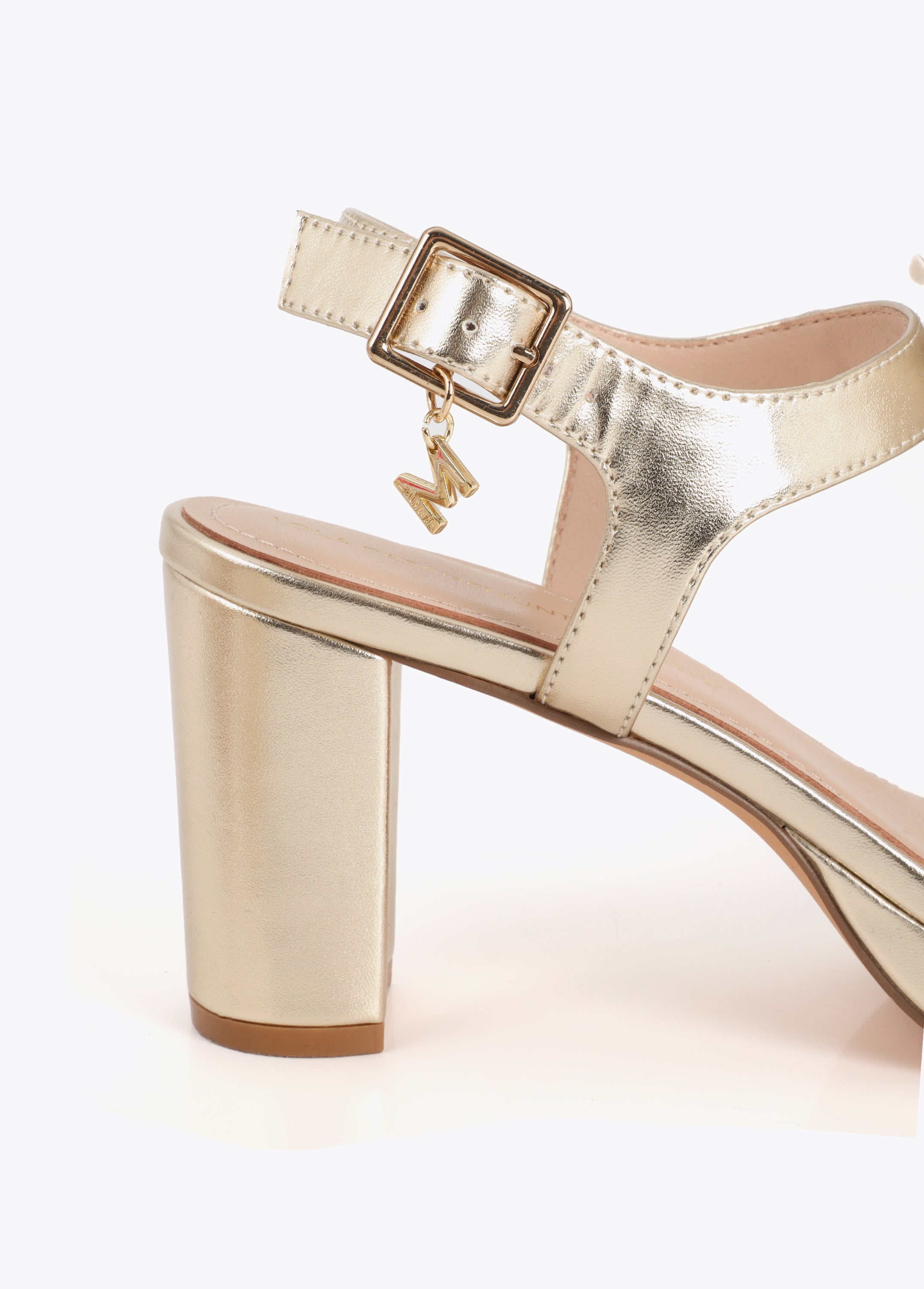 Heeled Sandal with Floral Embellishments