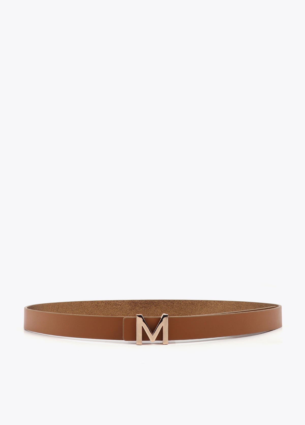 Metallic Reversible Belt with Logo M Buckle