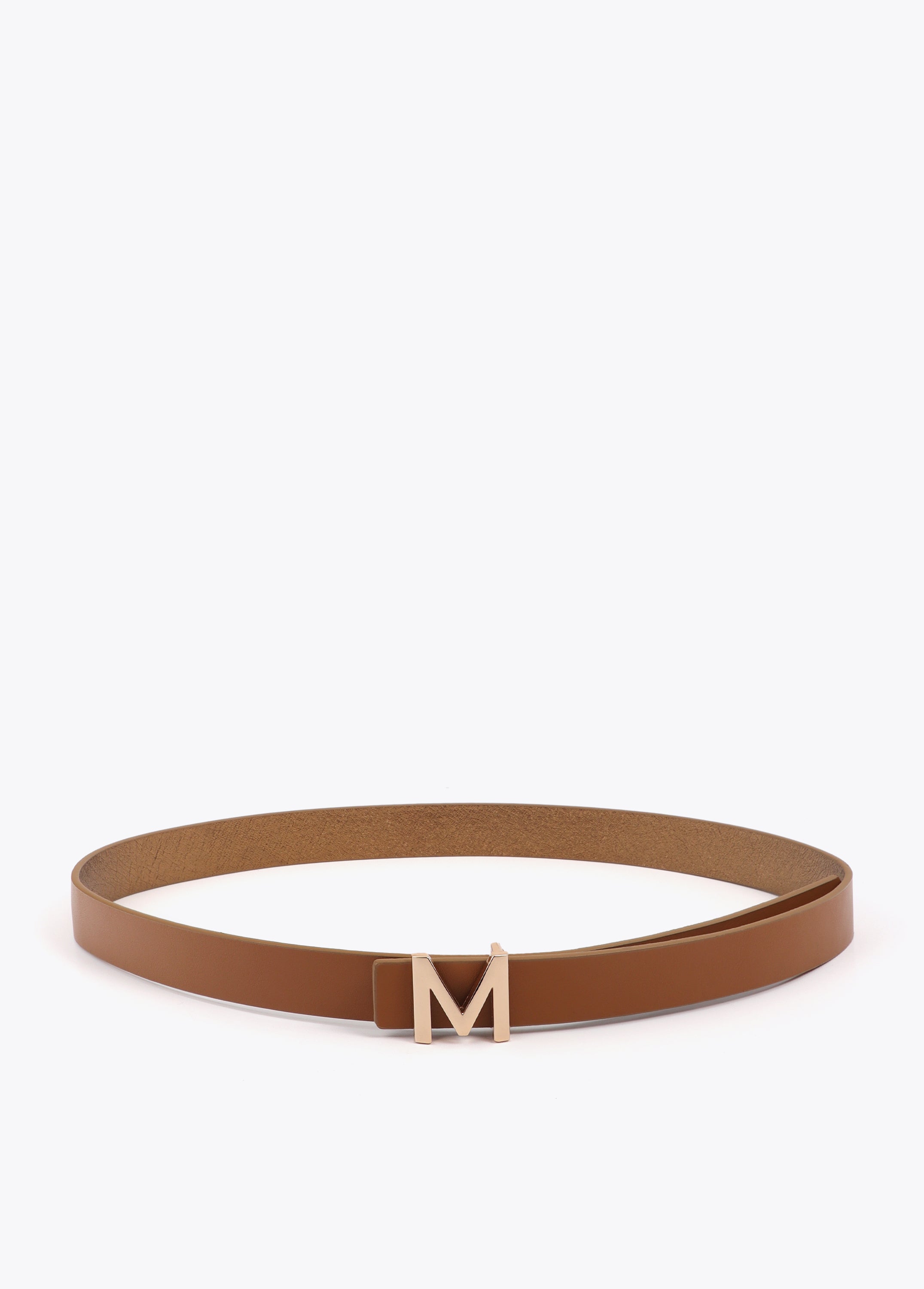 Metallic Reversible Belt with Logo M Buckle