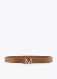 Metallic Reversible Belt with Logo M Buckle