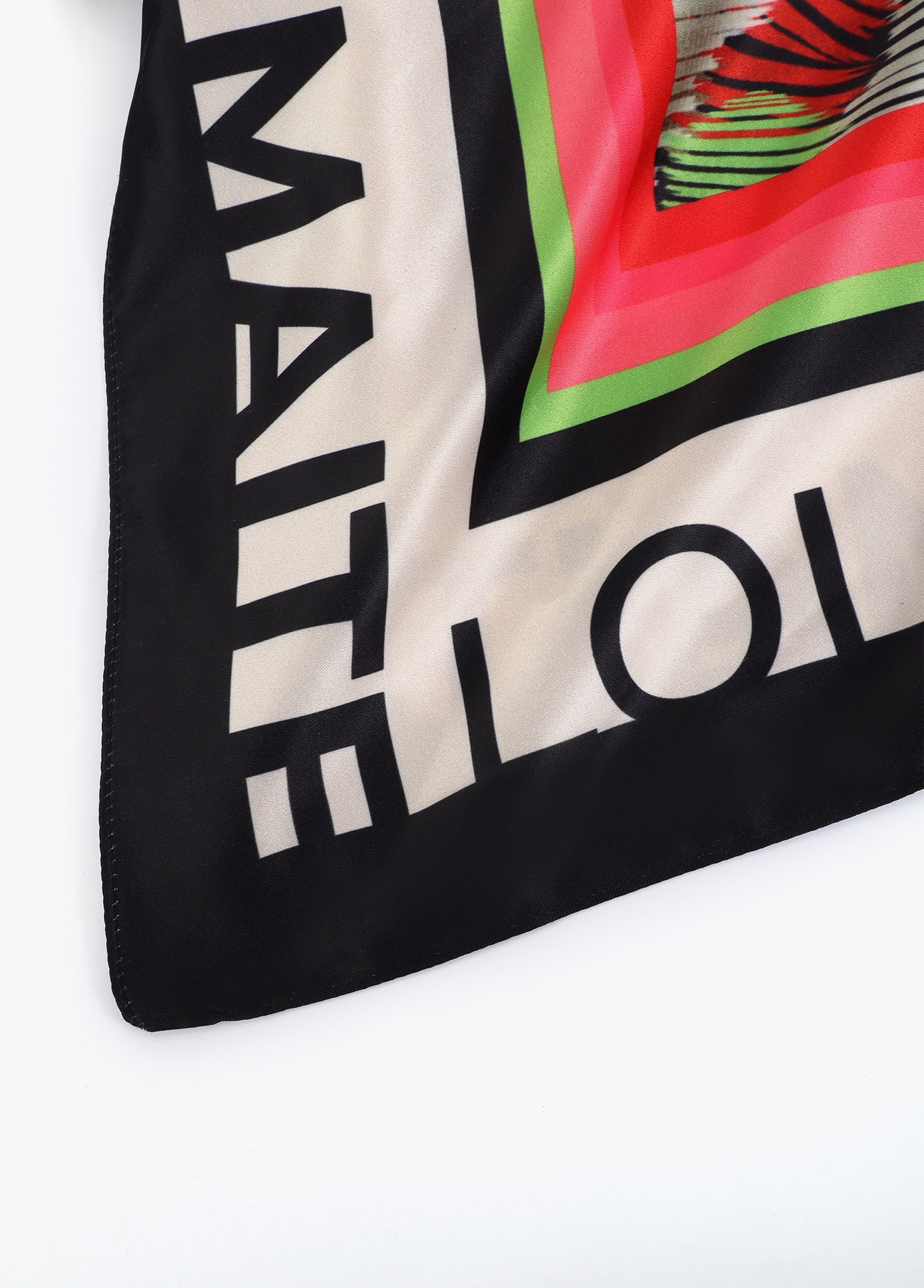 Multicolor Striped Satin Scarf