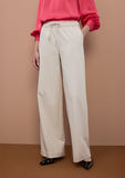 Straight Long Pants with Elastic Waistband