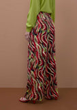 Satin Printed Wideleg Pants