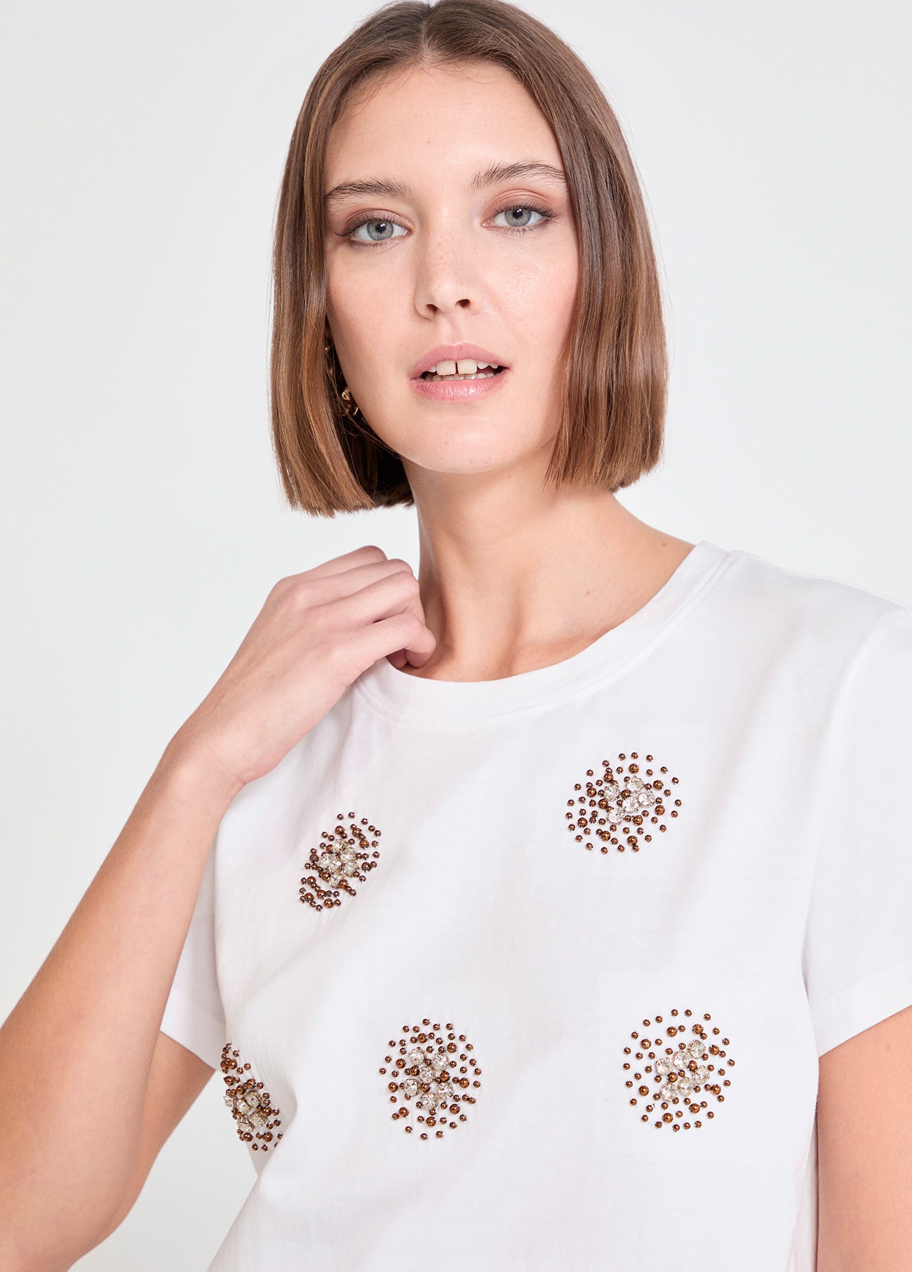 Flower and Jewelry T-shirt