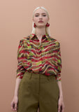 Long Sleeve Serpentine Print Shirt