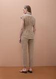 Short Sleeve Pinstriped Shirt