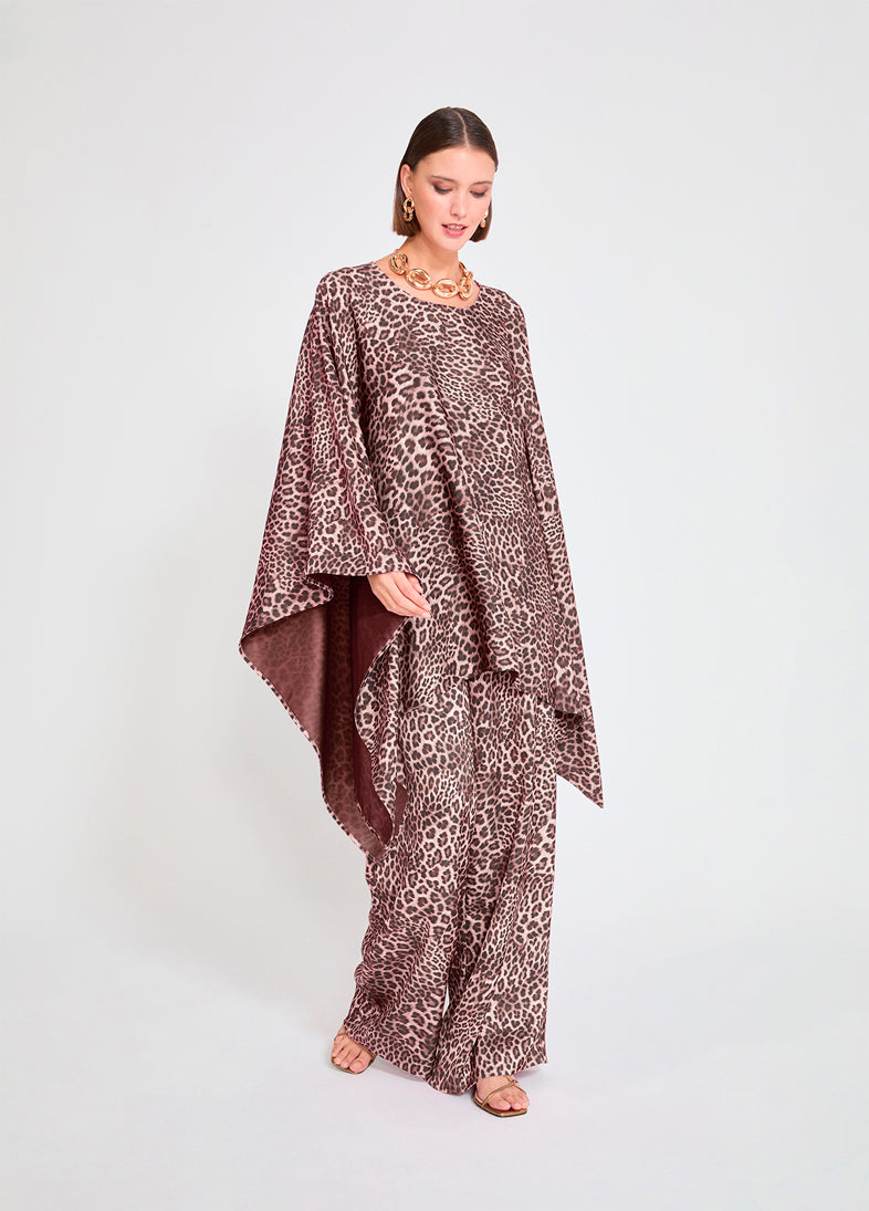 بلوزة بنقشة جلد حيوانات