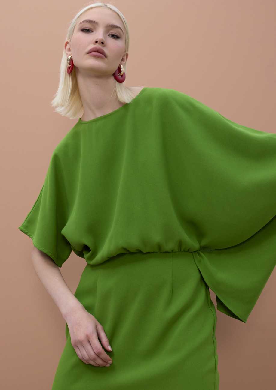 Asymmetric Sleeve Dress