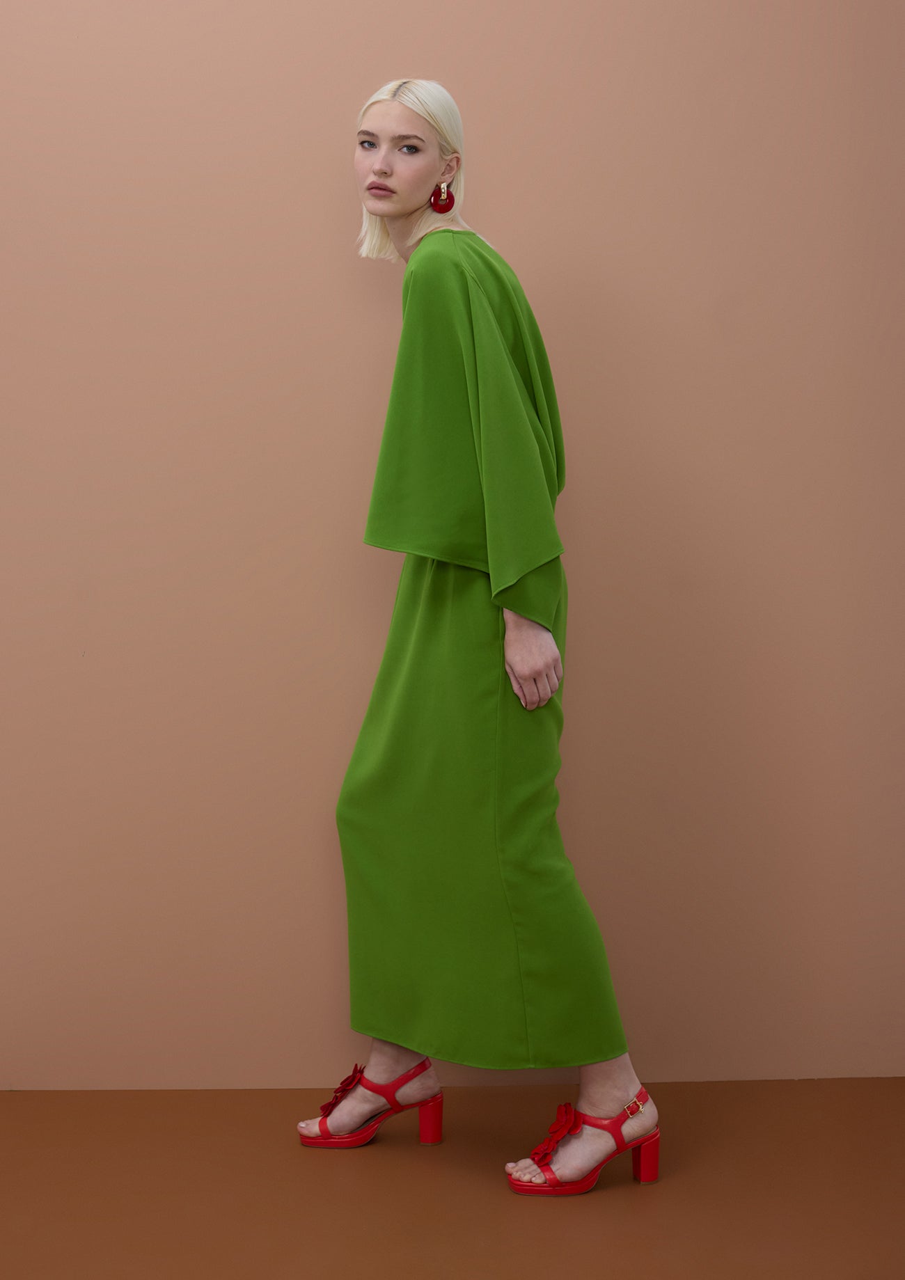 Asymmetric Sleeve Dress