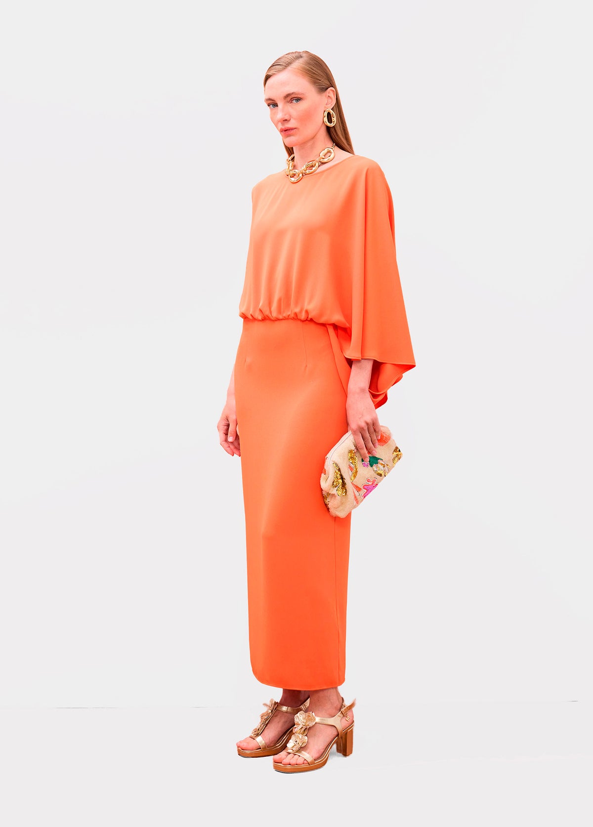 Asymmetric Sleeve Dress