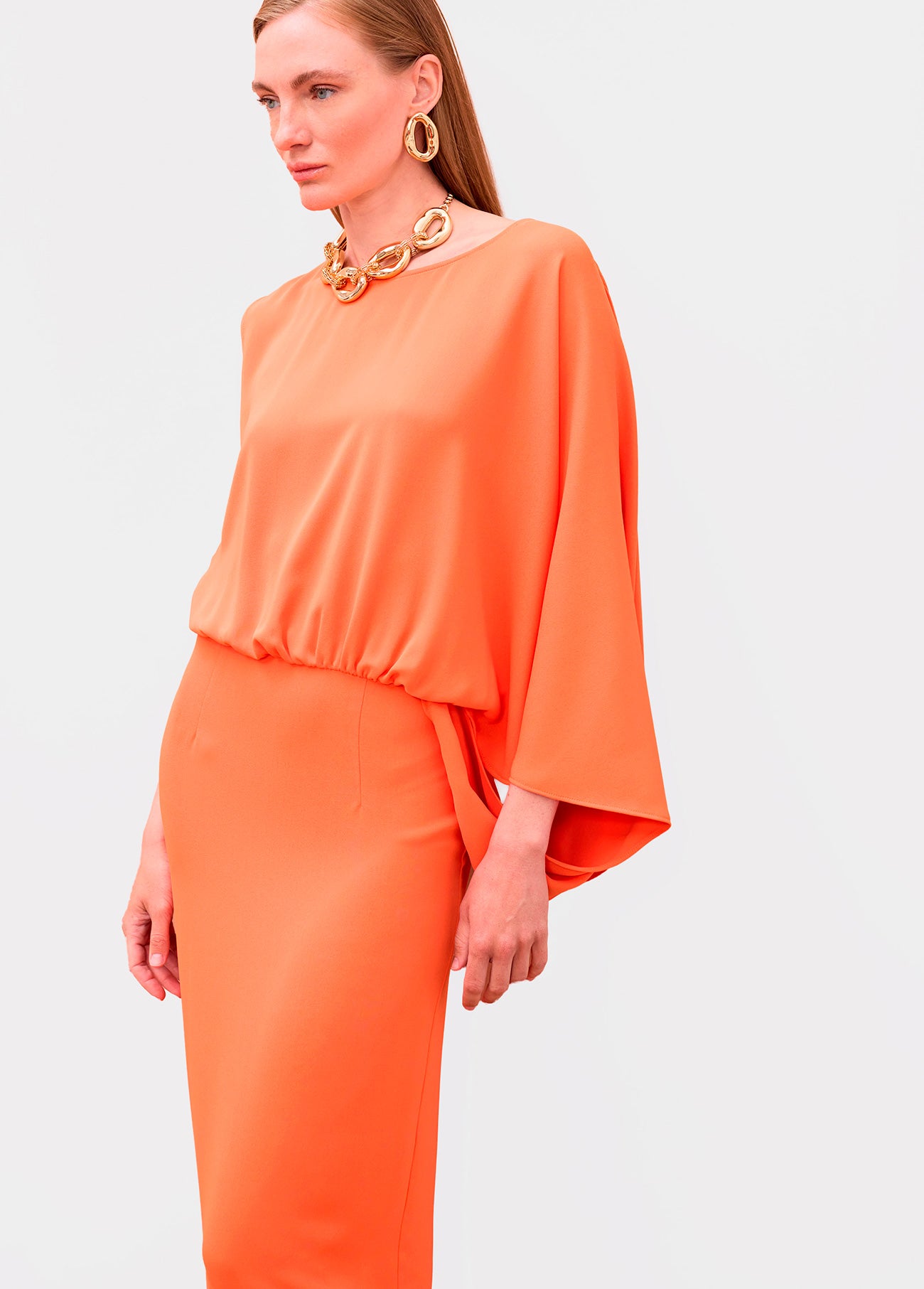 Asymmetric Sleeve Dress