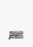 12405010-Zebra print wallet-White