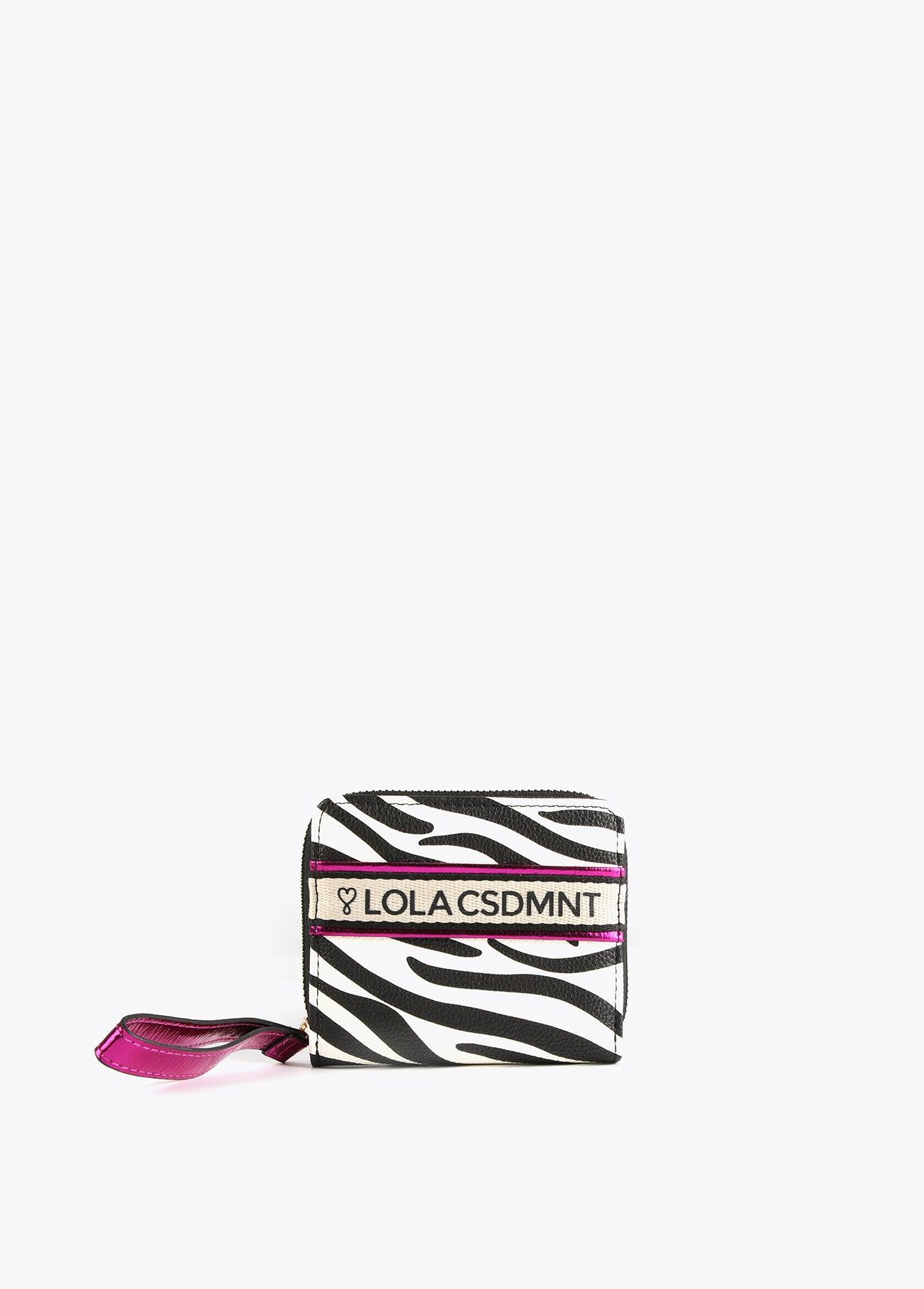 12405011-Zebra print purse-White