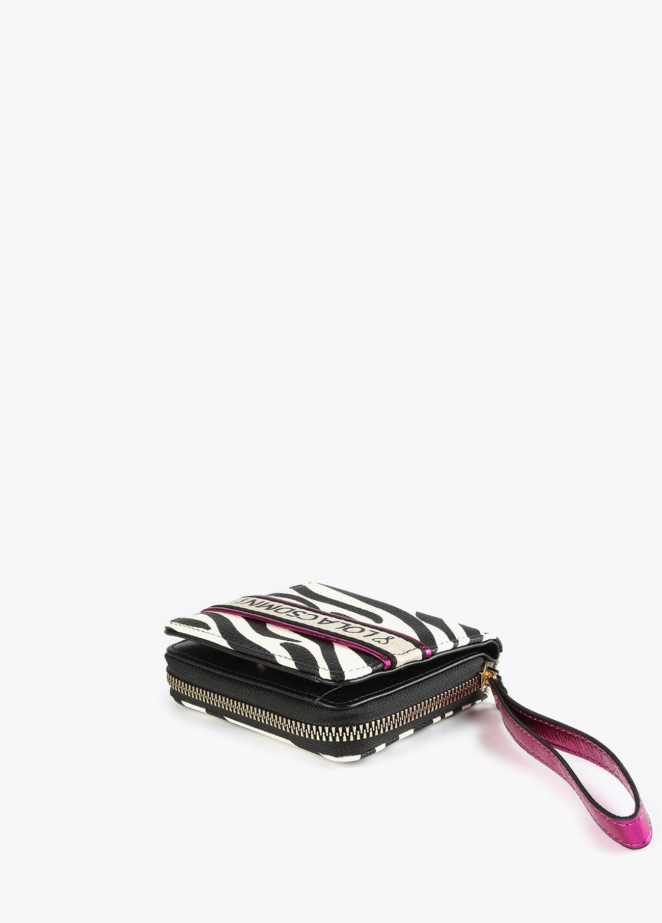 12405011-Zebra print purse-White