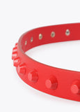 12407008-Flat studded belt-Red