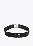 12407016-Studded LC belt-Black