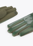 12409010-Patent leather buckle gloves-Green