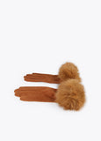 12409014-Fur gloves-Brown