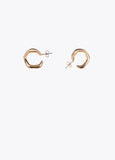 12410010-Irregular hoop earrings-Black