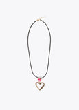 12411009-Heart necklace-Fuchsia