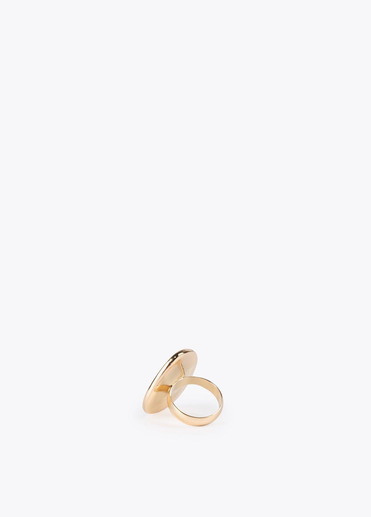 12412003-Gold ring with faux leather-Printed