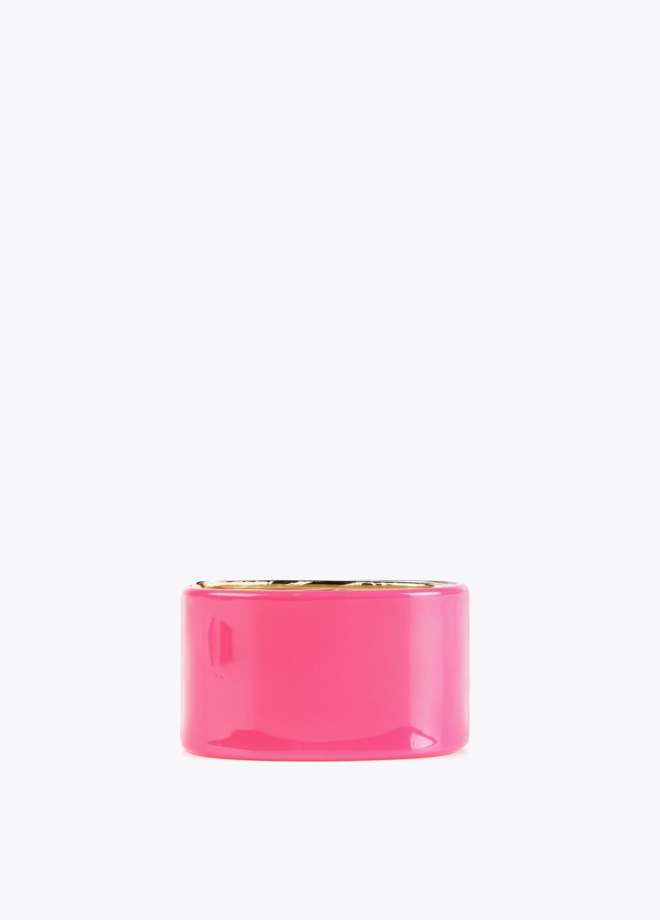 12413011-Contrast animal print bracelet-Fuchsia