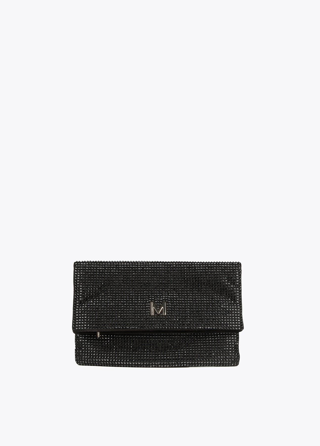 12421002-Crystal clutch-Black