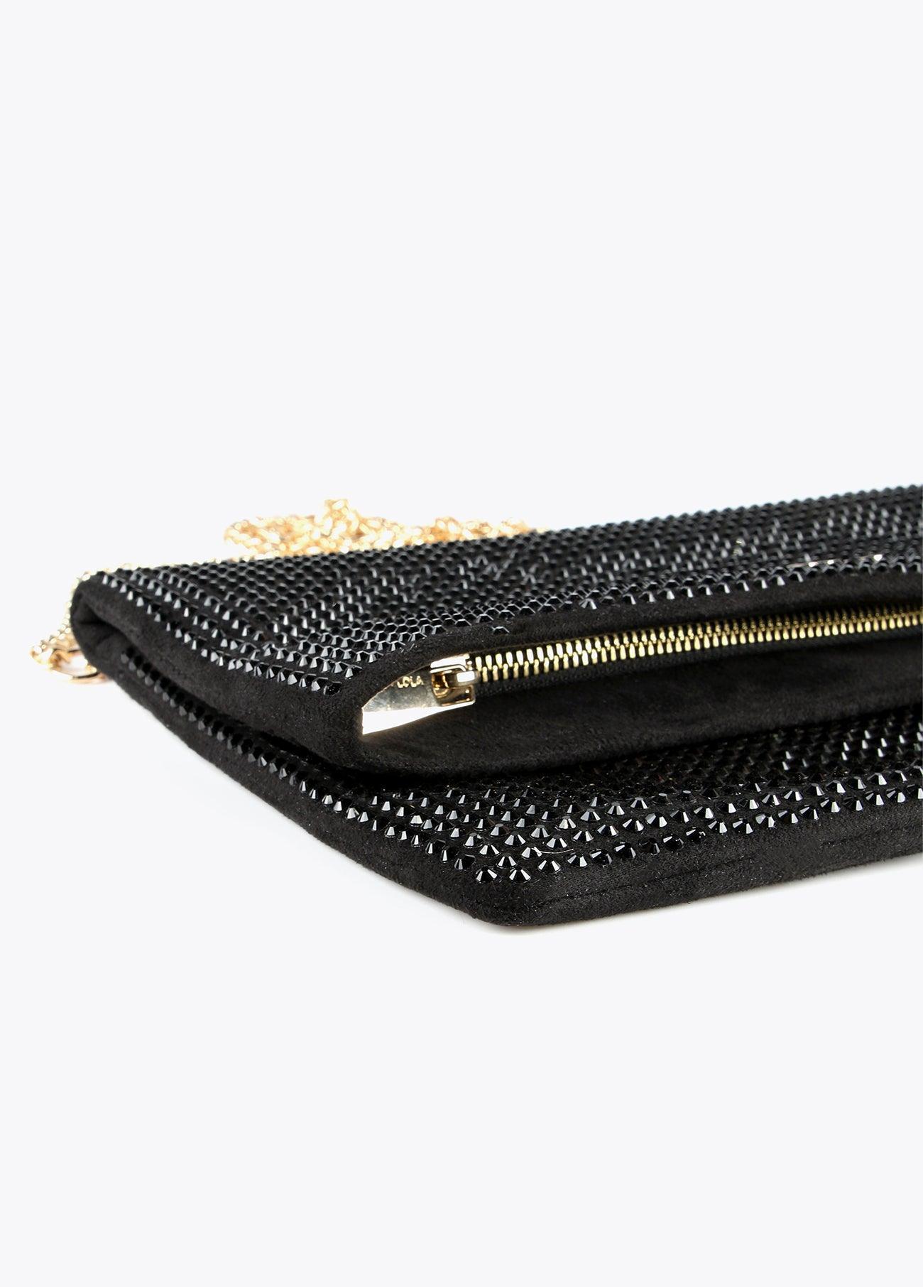 12421002-Crystal clutch-Black