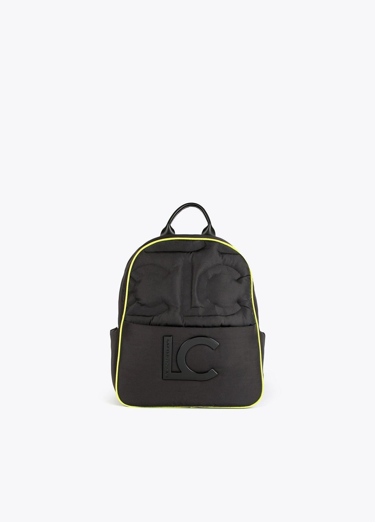 12425001-Logo and neon backpack-Black