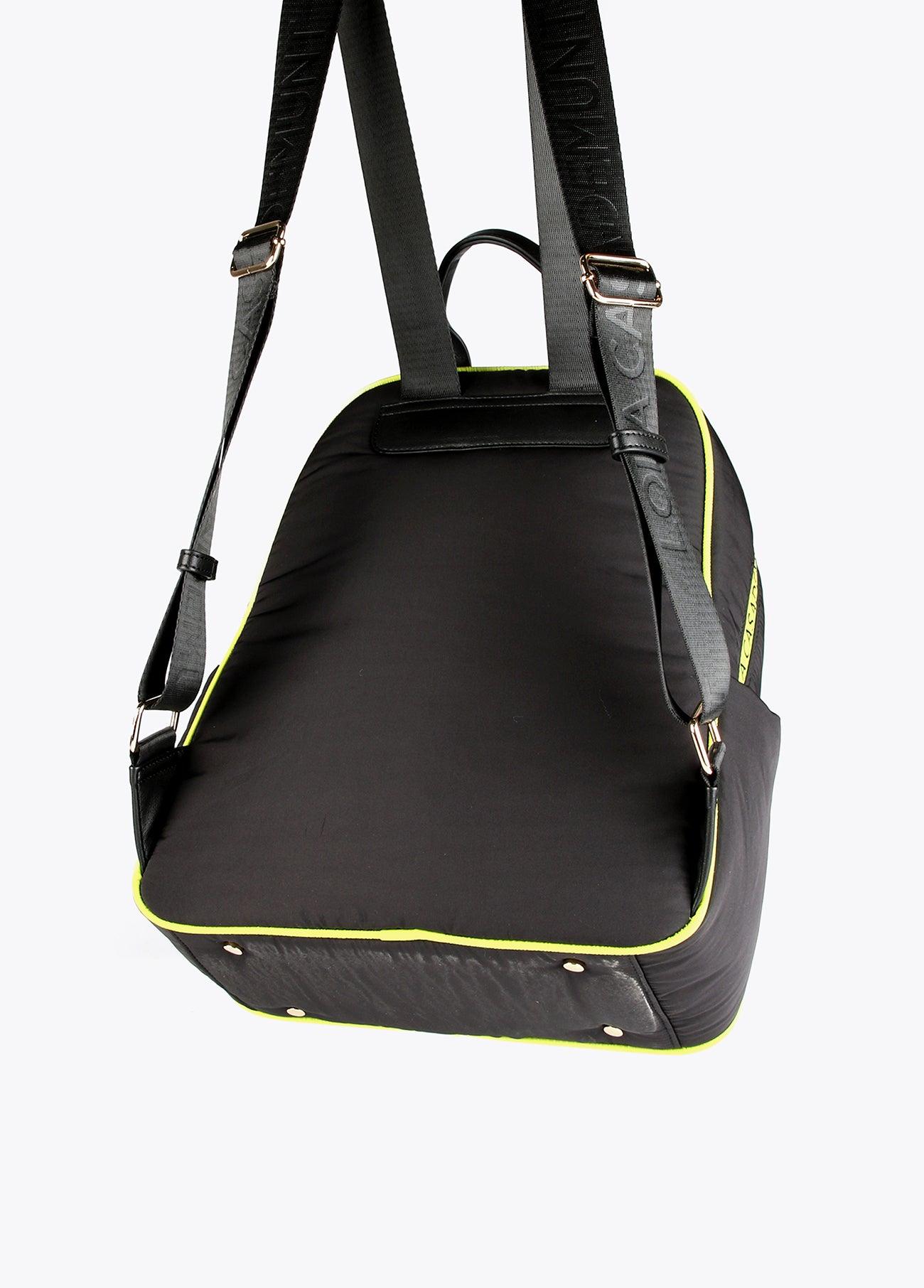 12425001-Logo and neon backpack-Black