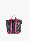 12425002-Quilted backpack with fuchsia piping-Black