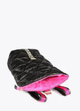 12425002-Quilted backpack with fuchsia piping-Black