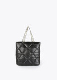 12428029-LC quilted tote bag-Black