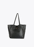 12428039-Embossed monogram tote bag-Black