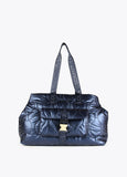 12429004-Metallic quilted weekend bag-Blue