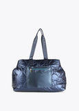 12429004-Metallic quilted weekend bag-Blue