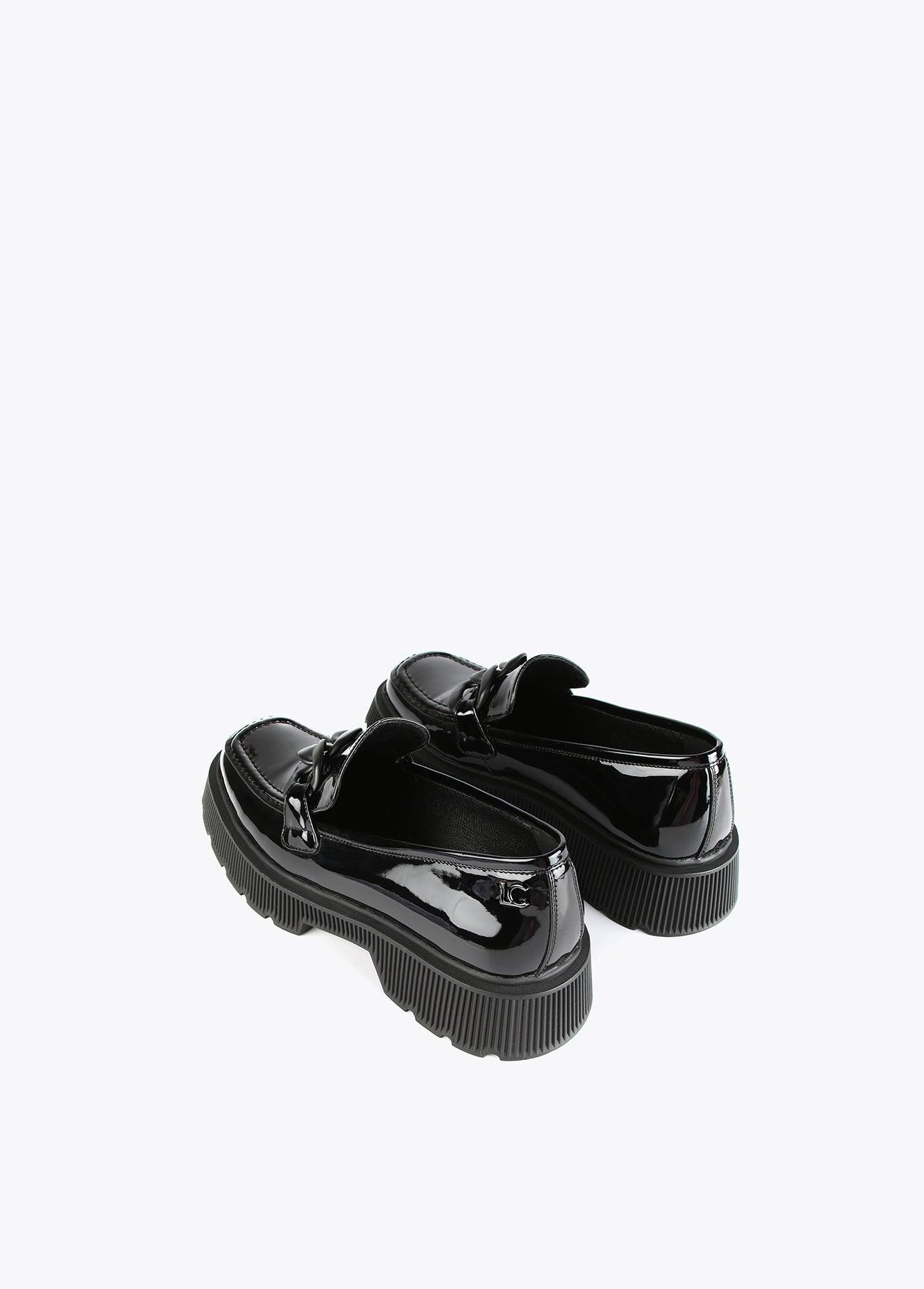 12432001-Loafers with coloured track soles-Black