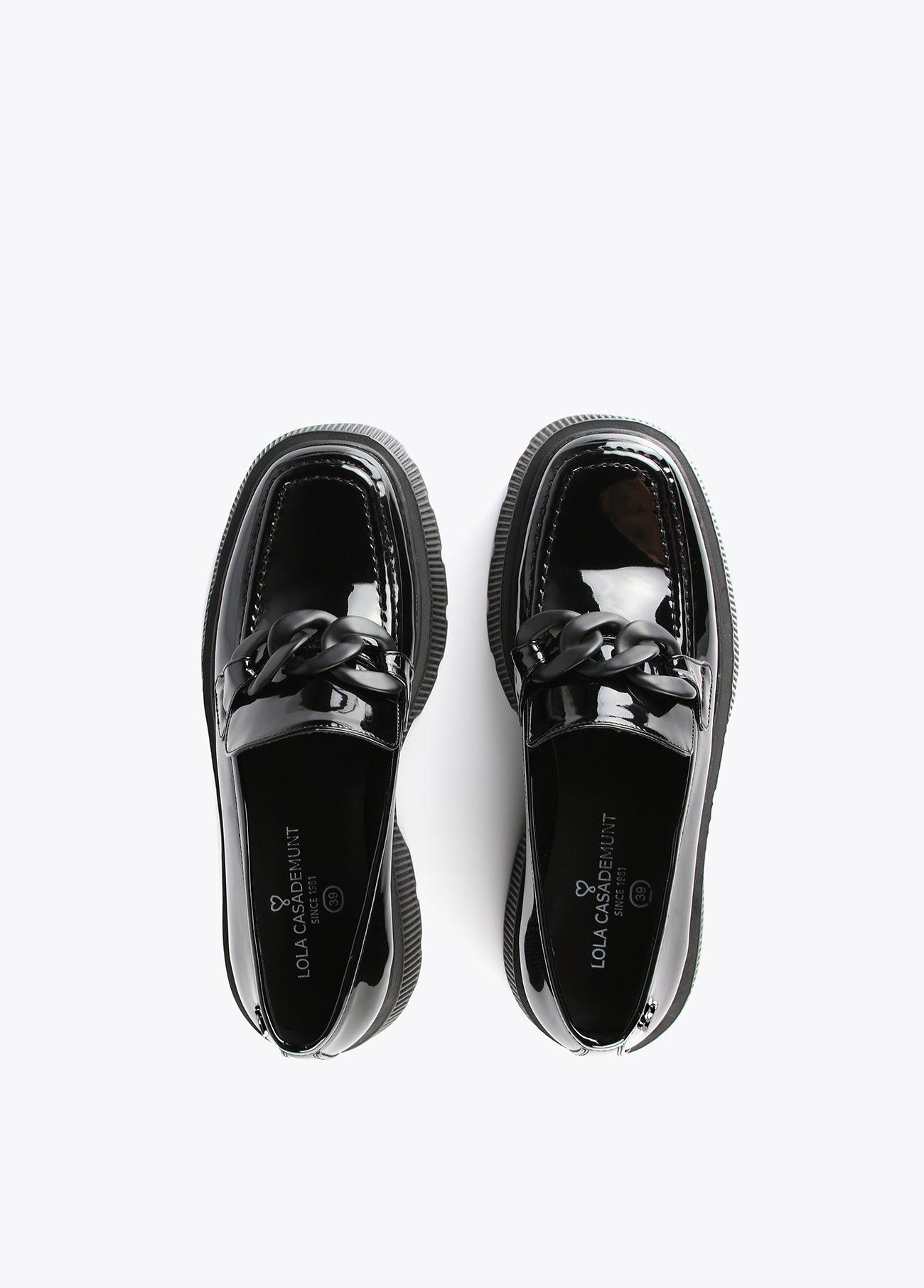 12432001-Loafers with coloured track soles-Black