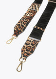 12454002-Animal print bag strap-Black