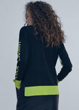 12461015-Two-tone sweater-Lime