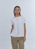 12462020-T-shirt with stud details-White