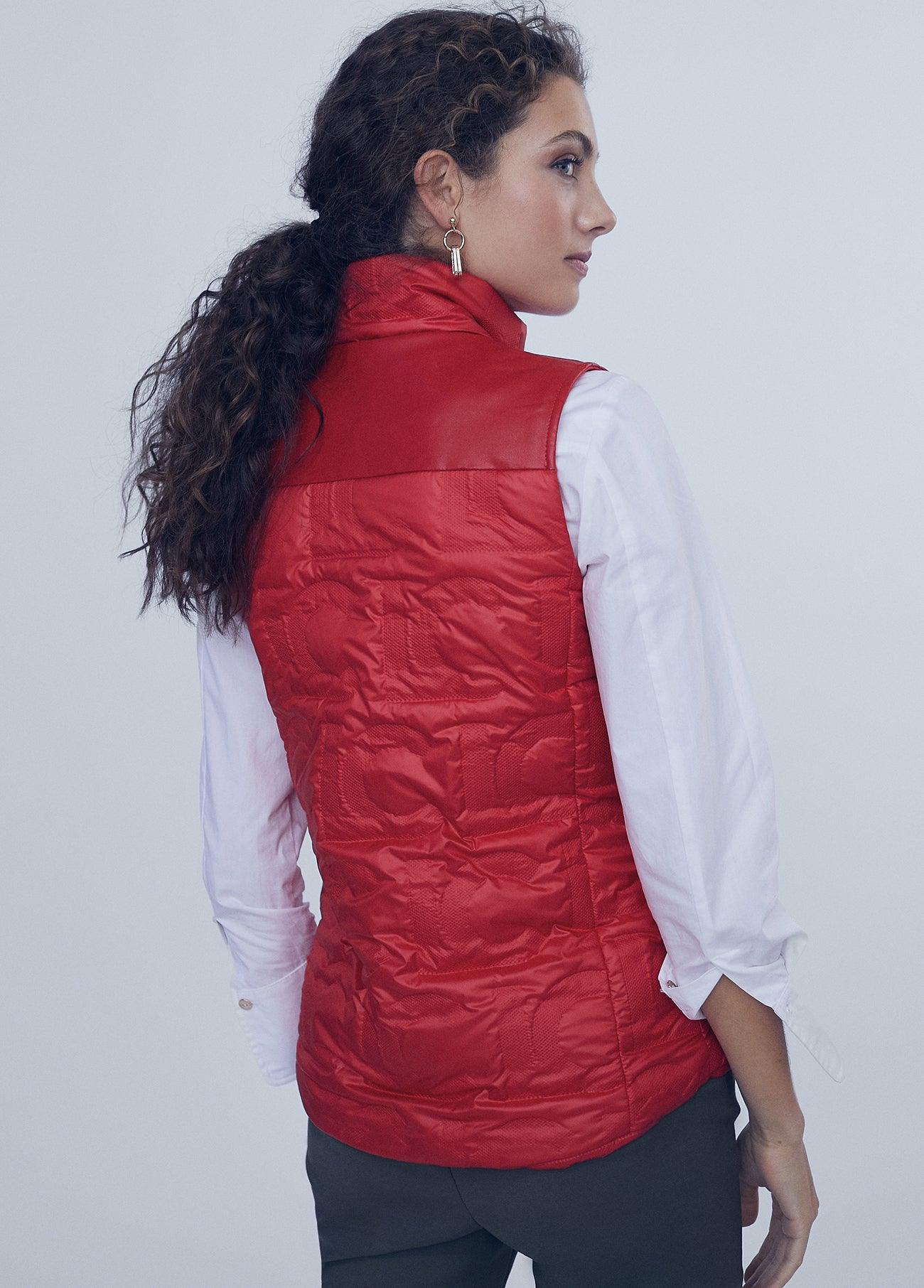 12464008-LC quilted gilet-Red