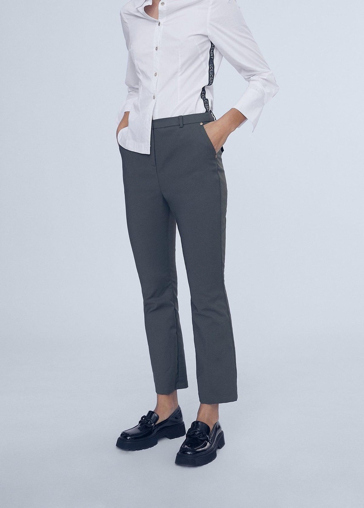 12467017-Basic trousers-Kaki