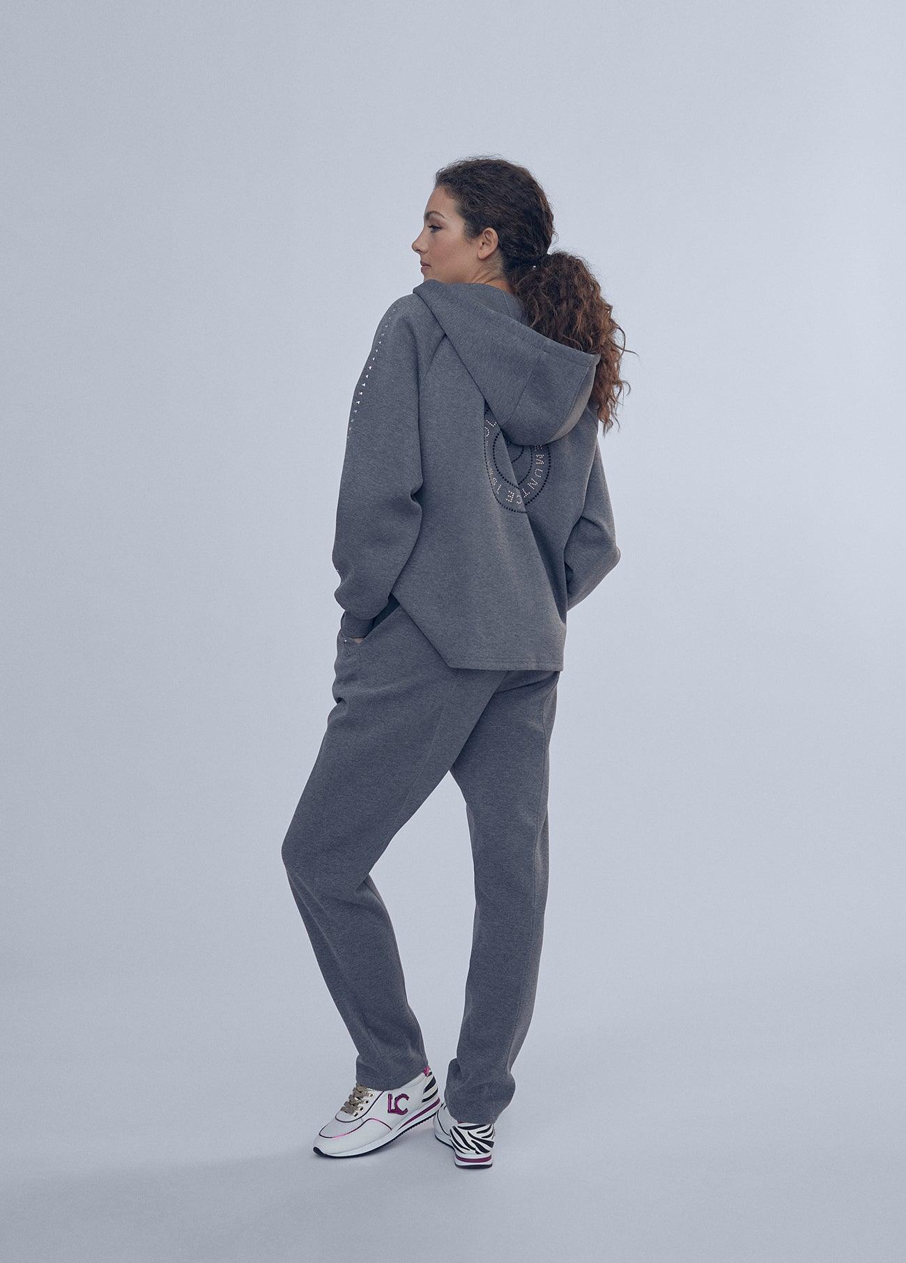 12467019-Trousers with drawstring detail-Grey